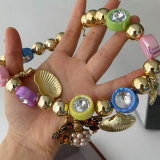 Colorful bead bee necklace