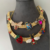 Inset bee ladybug necklace