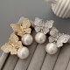 Pave zircon butterfly earrings