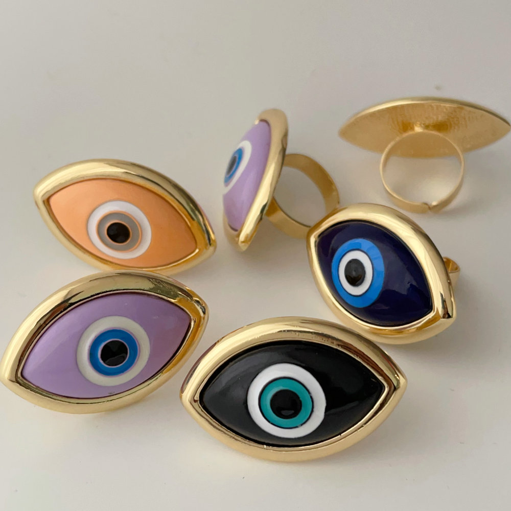 Enamel eye ring