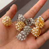 Pearl ball earrings
