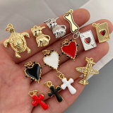 Enamel heart charm