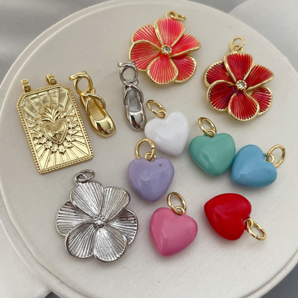 Enamel heart charm