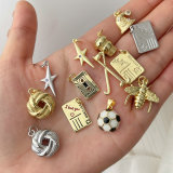 Pave bee star charm