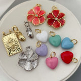 Enamel heart charm