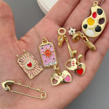 Enamel heart charm