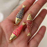 Enamel fish charm