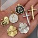 Flower cross charm