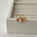 Pearl eye ring