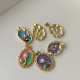 Enamel flower charm