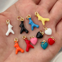 Enamel heart charm