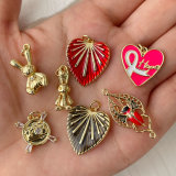 Enamel heart charm
