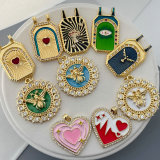 Square heart charm