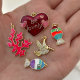 Enamel fish charm