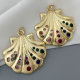 Colorful big shell pendant