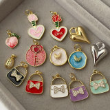 Enamel heart charm