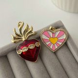 Enamel heart charm