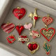Red enamel heart charm