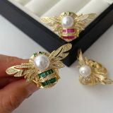 Pave zircon bee ring