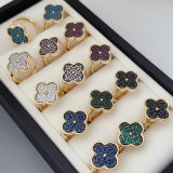 Pave zircon clover earrings