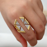 Zircon two tone fan ring