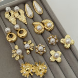 pearl flower earrings