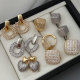 Fashion zircon square earrings