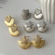 Pave star heart earrings