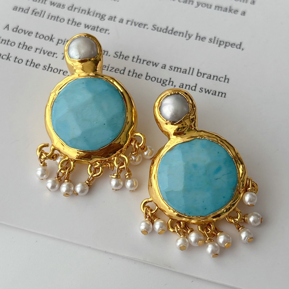Turquise stone earrings