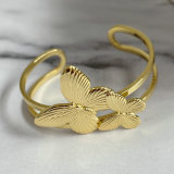 Metal chunky butterfly bangle