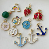 Enamel ladybug charm