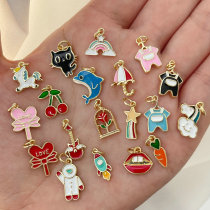 Enamel cute charm