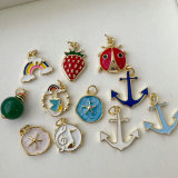 Enamel ladybug charm