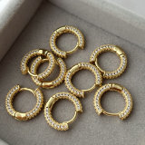 Pave zircon circle hoop