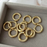 Pave zircon circle hoop