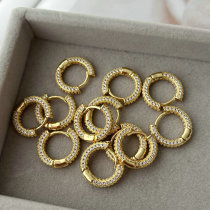 Pave zircon circle hoop