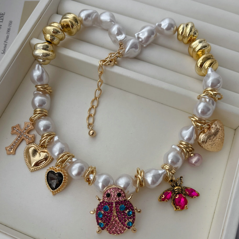 Ladybug charm necklace