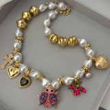 Ladybug charm necklace