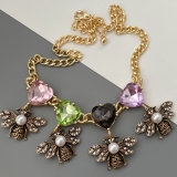 Bee charm necklace