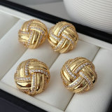 Pave twist earrings