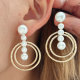 Pearl circle earrings