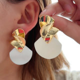 Shell wave earrings