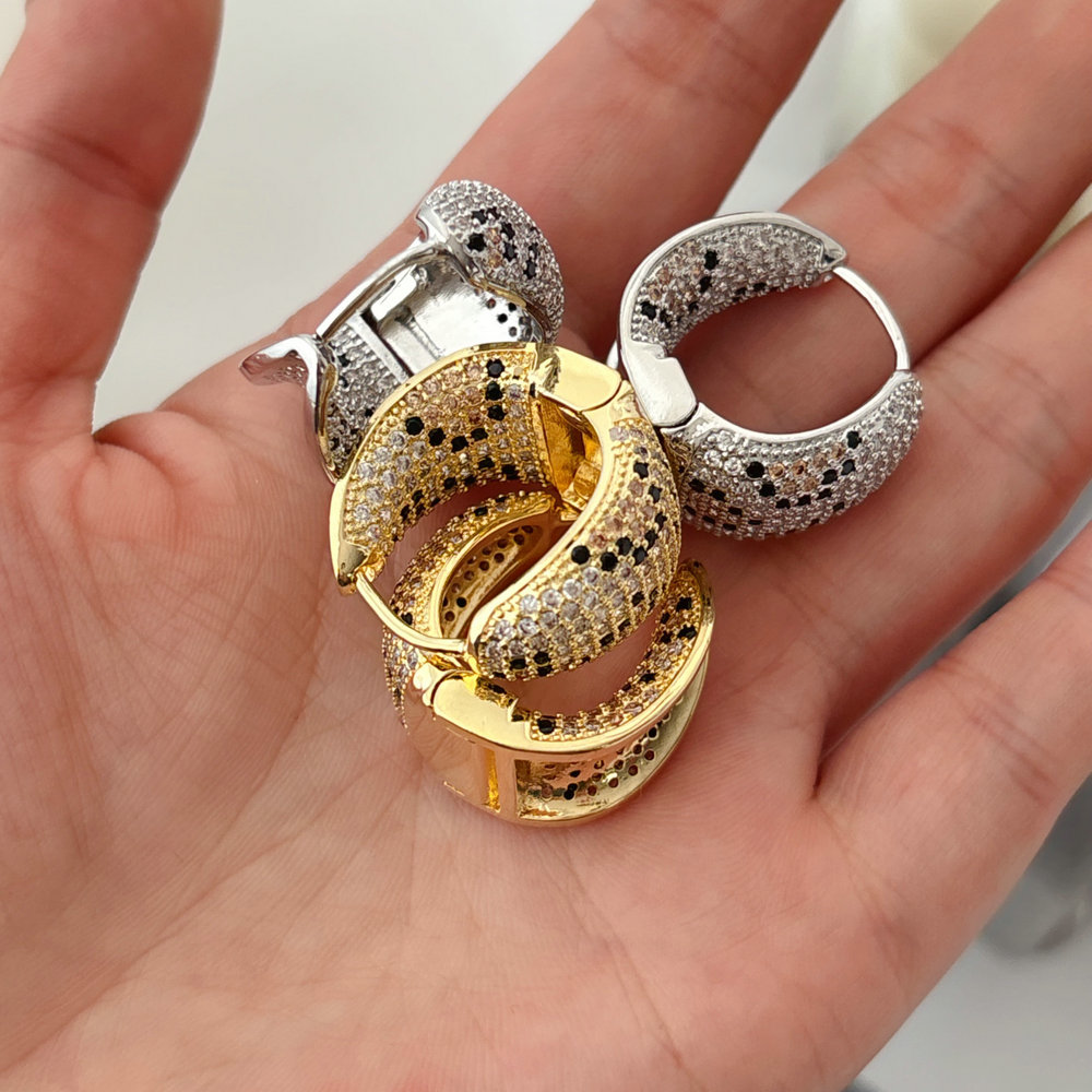 Leopard print earrings