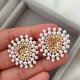 Pearl heart earrings