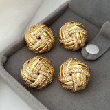 Pave twist earrings