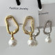 Drop pearl earrings