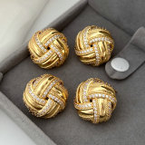 Pave twist earrings