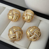 Pave twist earrings