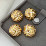 Pave twist earrings