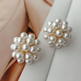 Pearl flower earrings